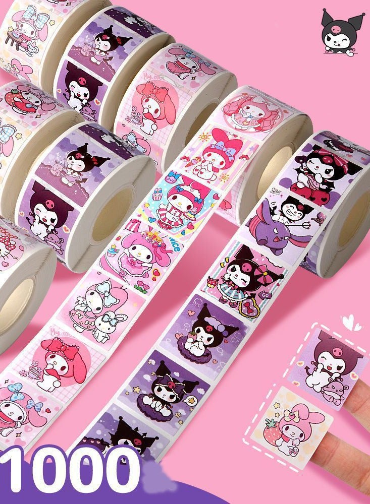 Beauenty 1000PCS Motivational Stickers for Kids, 2Rolls 20 Designs Motivational Stickers, Waterproof Cute Cartoon Vinyl Stickers, ,Children's Gifts, Envelope Stickers, Sticker Gifts, Anime Sealing Stickers - Image 5