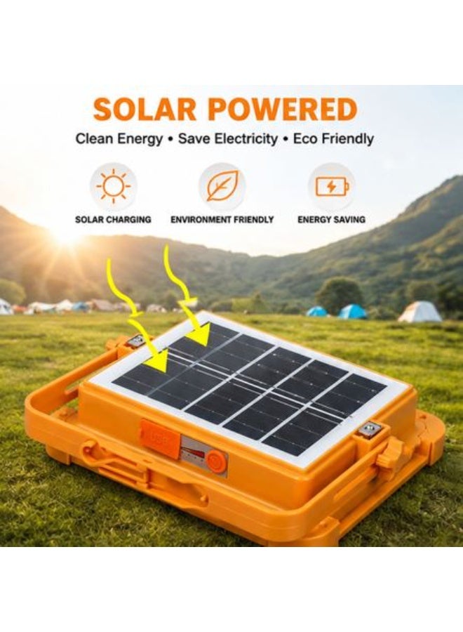 Solar LED Floodlight Portable Work Light, USB Rechargeable with 5 Lighting Modes for Camping & Emergencies - Image 3