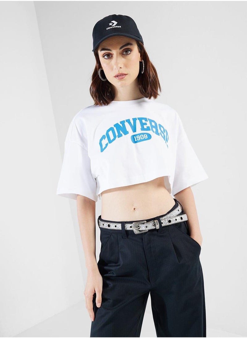 CONVERSE Logo Cropped T-Shirt - Image 1