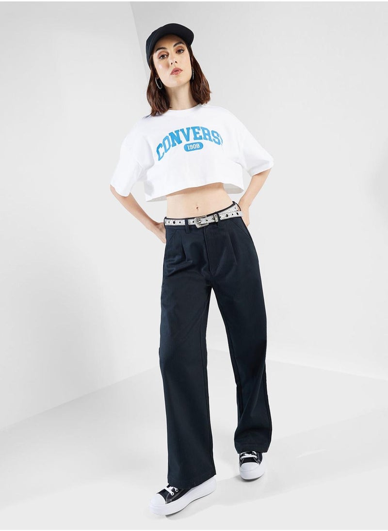 CONVERSE Logo Cropped T-Shirt - Image 4