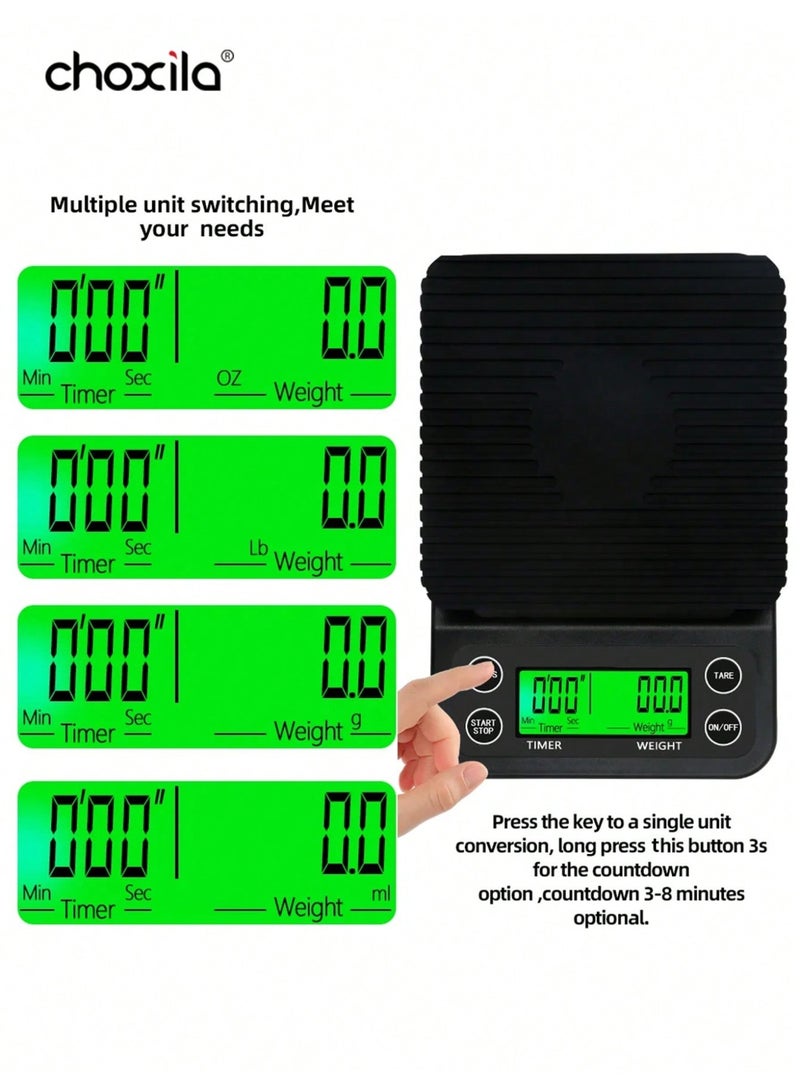 choxila 14pcs/set Coffee Set with Storage Bag, V02 Pour Over Coffee Set, Manual Drip Coffee Accessories Set, Includes: 350ml Gooseneck Kettle, 600ml Coffee Pot, Coffee Filter, Paper Filters, Filter Holder, Digital Scale, Coffee Bean Storage Jar, and Other Accessories. Perfect gift for family, loved ones, and coffee lovers. Perfect for afternoon tea, family gatherings, offices, cafes, and camping - Image 4