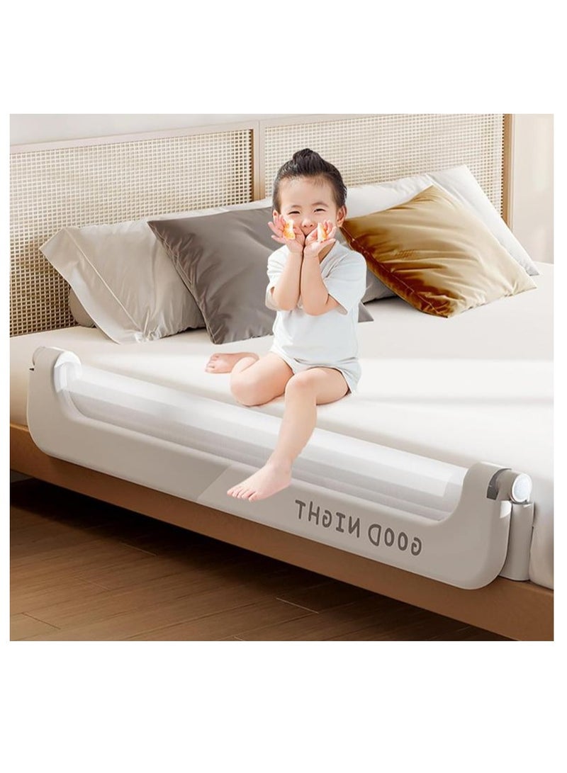 Golden Bed rail guard for kids, button folding crib bed rails guard,toddler safety protection guard,folding anti-fall beds Mesh guard rail,180 °Button Folding,2 Speed Adjustment,for Baby,Elderly,1.8m(1Pcs) - Image 5