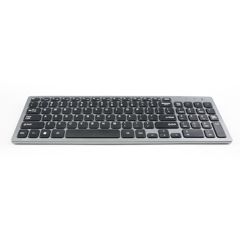2.4g wireless keyboard slim mini keyboard portable keyboard with number keys two keypad scissor feet Wireless Keyboard Grey 