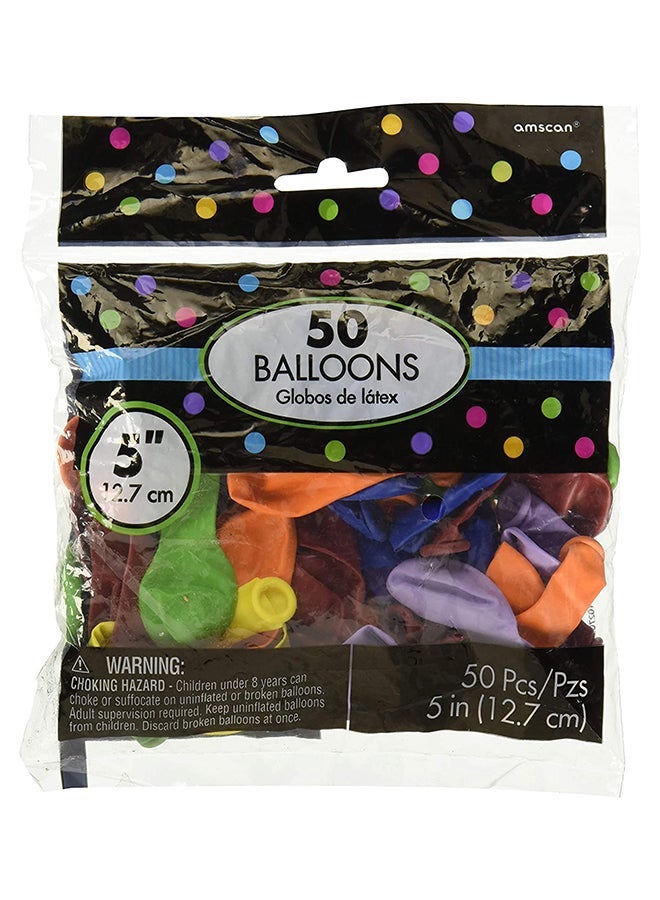 Sempertex 50-Piece Round Latex Balloons Set 12inch - Image 1