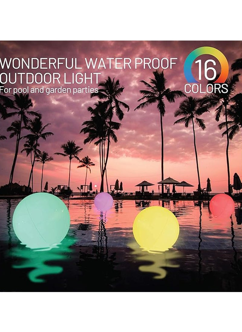 Pool Toys - Light Up Beach Balls for Kids 16 Light Modes, Pool Beach Games Balls for Outdoor or Indoor Activities, Glow in The Dark Pool Beach Decorations for Kids and Adults  - Image 3