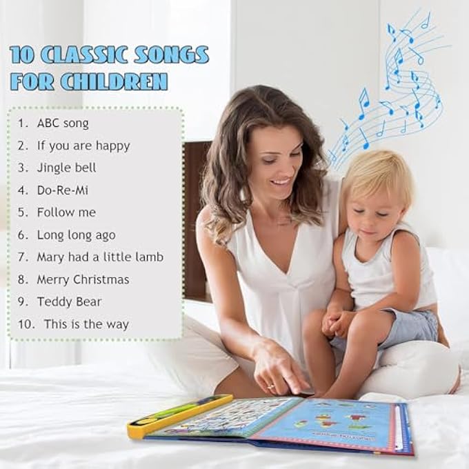 كتب الصوت التفاعلية ABC - كتب تعليمية إلكترونية للأطفال الصغار مع الأبجدية، الأرقام، الحيوانات، الموسيقى، الألعاب - ألعاب تعليمية للأطفال من 3 سنوات وما فوق - Image 4