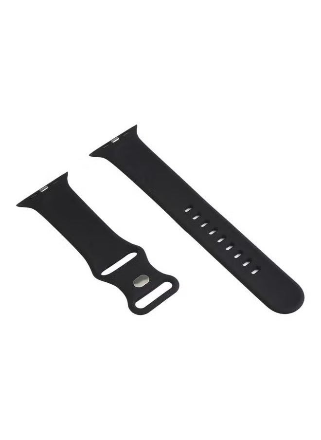 Generic - Replacement Band for Apple Watch Series 1/2/3/4/5/6/SE 42/44mm Black - High Quality, Lightweight, Stylish & Durable - Image 1