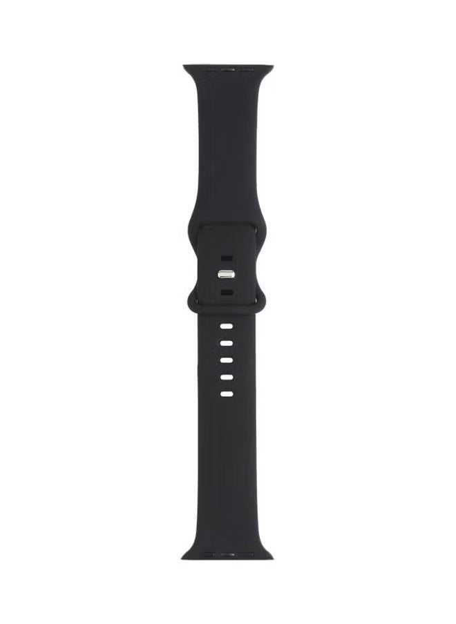 Generic - Replacement Band for Apple Watch Series 1/2/3/4/5/6/SE 42/44mm Black - High Quality, Lightweight, Stylish & Durable - Image 1