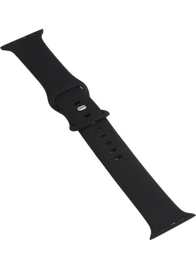 Generic - Replacement Band for Apple Watch Series 1/2/3/4/5/6/SE 42/44mm Black - High Quality, Lightweight, Stylish & Durable - Image 1