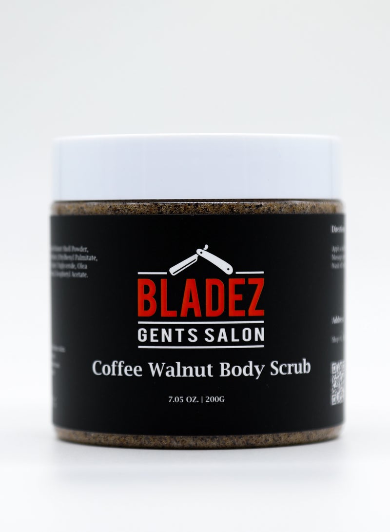 Bladez Gents Salon Coffee & Walnut Body Scrub, Natural Ingredients, Only Coffee, Walnut Shell Powder and Olive Oil, Moroccan Bath Effect, Professional Line - Image 5