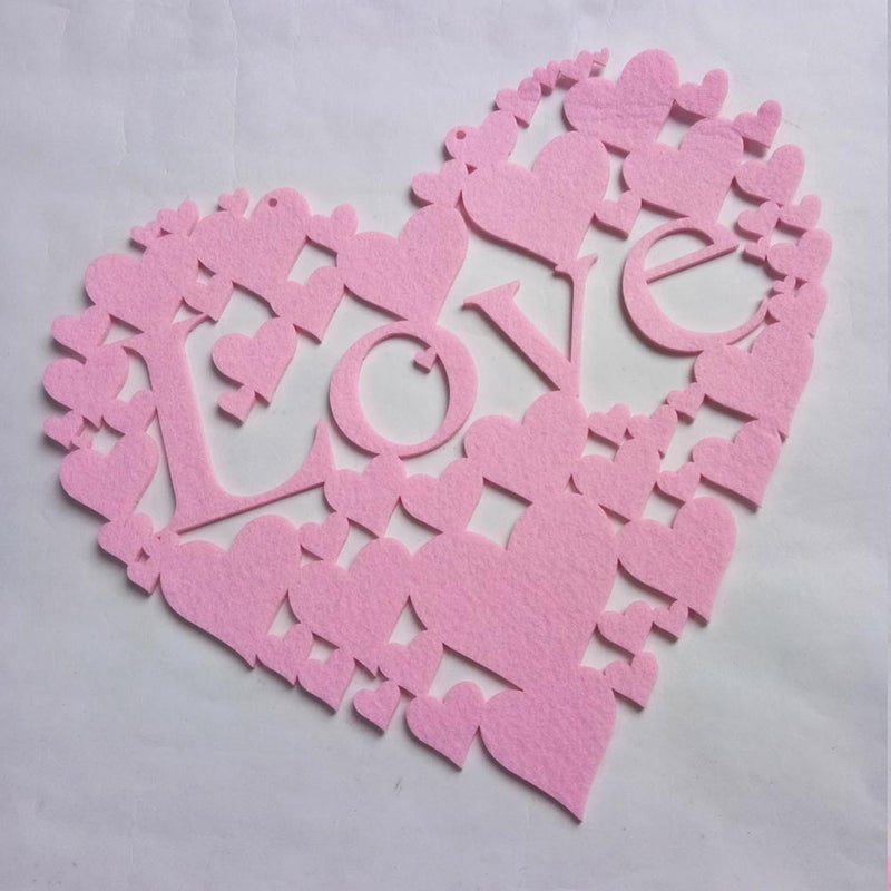 Valentine's Day Loving Heart Hanging Drop Beautiful Nonwovens Hanging Decor for Woman Lady Female ( ) - Image 5