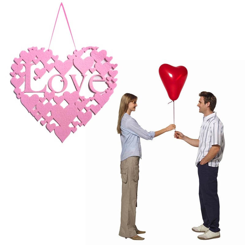 Valentine's Day Loving Heart Hanging Drop Beautiful Nonwovens Hanging Decor for Woman Lady Female ( ) - Image 4