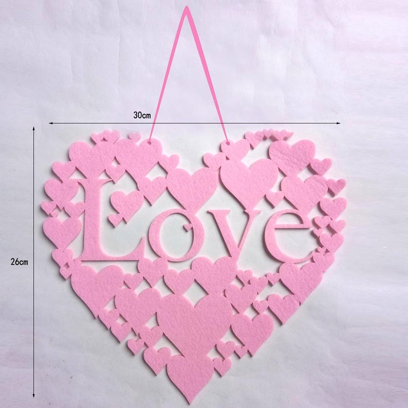 Valentine's Day Loving Heart Hanging Drop Beautiful Nonwovens Hanging Decor for Woman Lady Female ( ) - Image 3