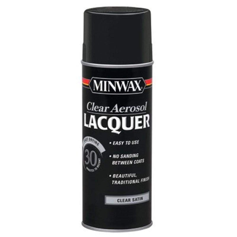 Minwax 15210 Clear Aerosol Lacquer Spray, 12.25-Ounce, Satin - Image 1