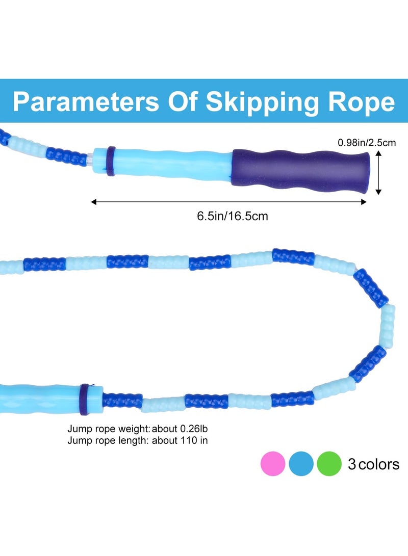 Jump Rope For Kids, Soft Beaded Jump Rope, Adjustable Length Tangle-Free Segmented Soft Beaded Skipping Rope，for Women, Men and Kids Keeping Fit, Workout and Weight Loss - Image 4