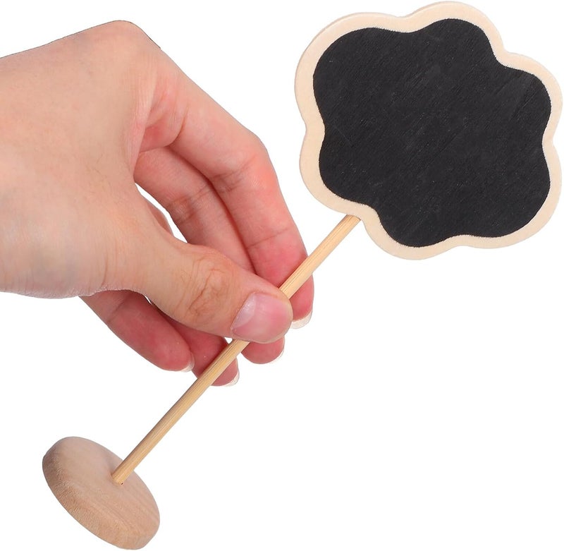 20pcs Mini Erasable Blackboard Signs with Cloud Shape, Small Standing Memo Boards for Home Décor and Party Message Display, Reusable Chalkboard Table Number and Price Tags - Image 4