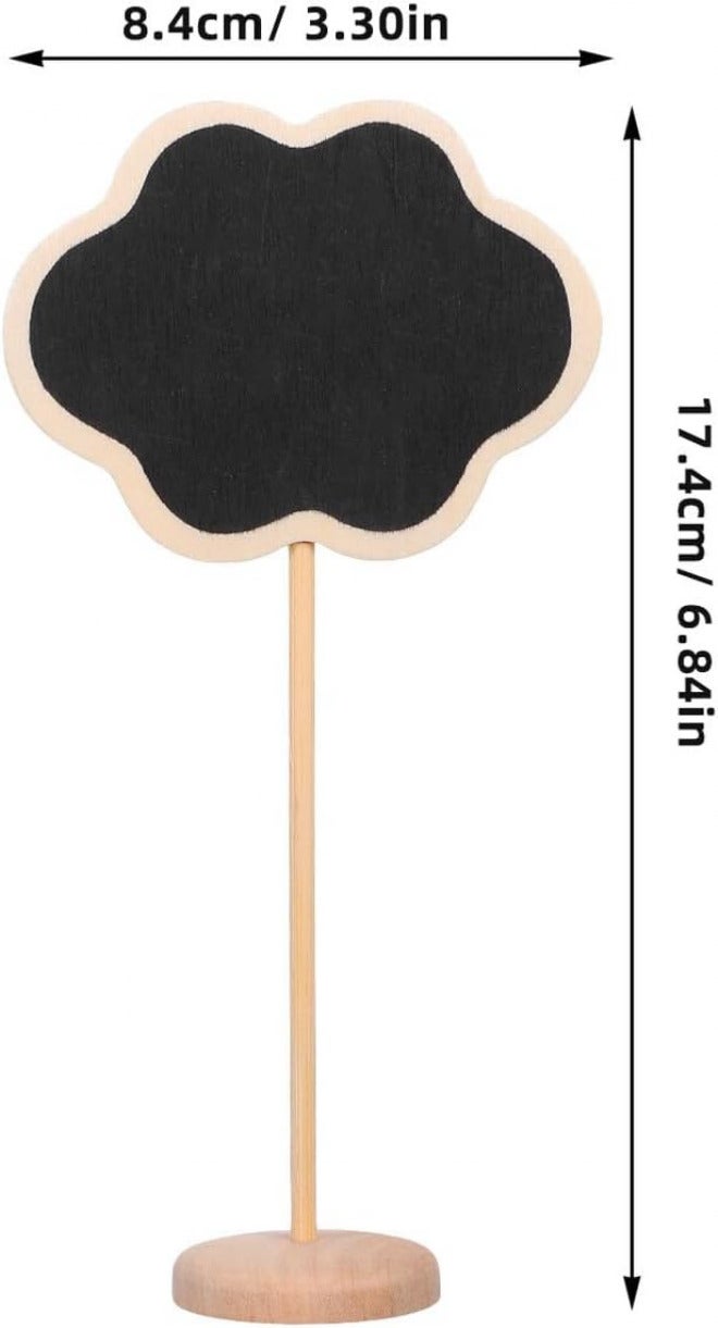 20pcs Mini Erasable Blackboard Signs with Cloud Shape, Small Standing Memo Boards for Home Décor and Party Message Display, Reusable Chalkboard Table Number and Price Tags - Image 2