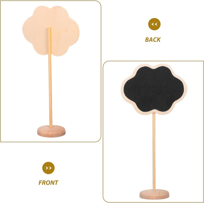 20pcs Mini Erasable Blackboard Signs with Cloud Shape, Small Standing Memo Boards for Home Décor and Party Message Display, Reusable Chalkboard Table Number and Price Tags - Image 3