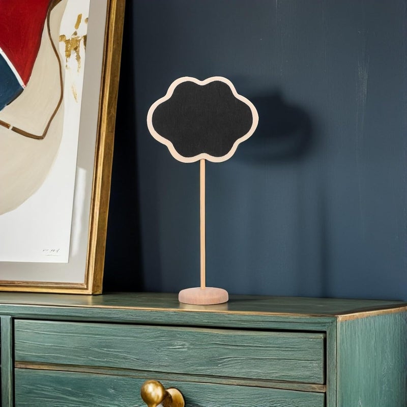 20pcs Mini Erasable Blackboard Signs with Cloud Shape, Small Standing Memo Boards for Home Décor and Party Message Display, Reusable Chalkboard Table Number and Price Tags - Image 5