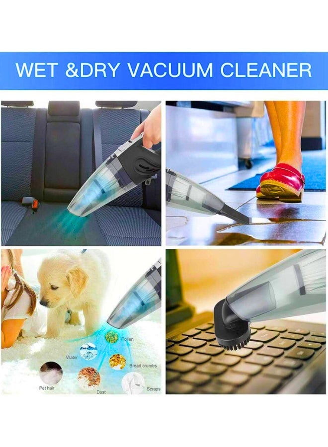 تشيس اب مكنسة كهربائية للسيارة، شفط قوي بقوة 3.2 كيلو باسكال، قابلة لإعادة الشحن 12 فولت 120 واط، لتنظيف شعر الحيوانات الأليفة والسيارة والمنزل، لون أسود، 355*105*125 مم/13.97*4.13*0.16 بوصة، F6001 - Image 2