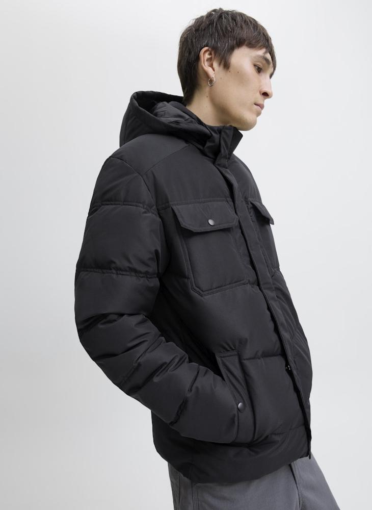 JACK & JONES Essential Puffer Jacket With Hood - Image 3