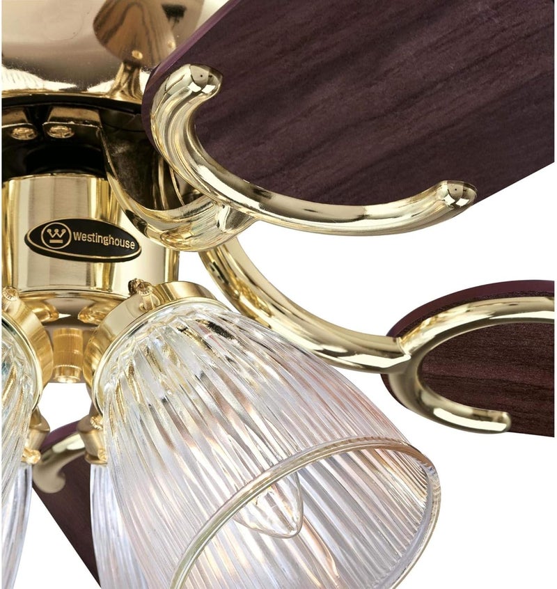 Westinghouse مروحة سقف داخلية ويستنجهاوس 7232400 كونتمبرا IV مع ضوء 52 بوصة نحاسية - Image 2