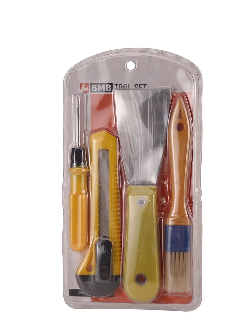 BMB tools Set 4 Different tools Brush | Screwdriver | Scalpel | Putty knives | Small Screwdriver Set with 4 Different Size Flathead and Phillips Screwdrivers - Image 4