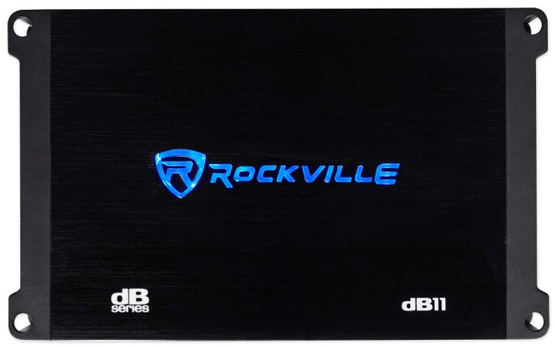 Rockville dB11 1400W Peak/350W RMS Mono 2-Ohm Class-D Car Amplifier, Wired Bass Remote, Compact Size, Low THD, for Powerful Car Audio - Image 3