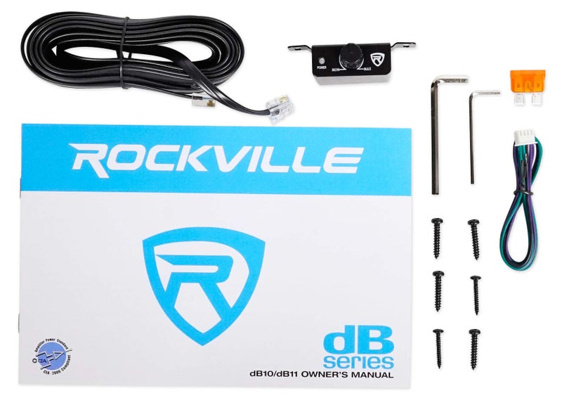 Rockville dB11 1400W Peak/350W RMS Mono 2-Ohm Class-D Car Amplifier, Wired Bass Remote, Compact Size, Low THD, for Powerful Car Audio - Image 5