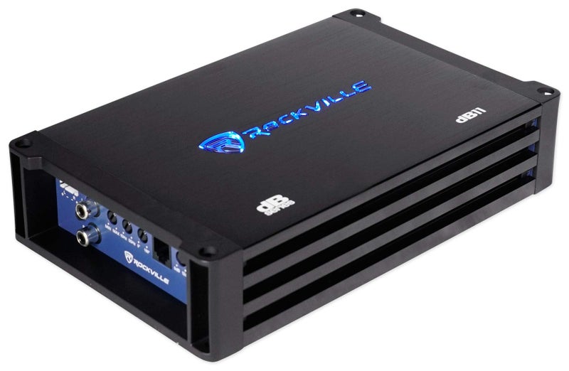 Rockville dB11 1400W Peak/350W RMS Mono 2-Ohm Class-D Car Amplifier, Wired Bass Remote, Compact Size, Low THD, for Powerful Car Audio - Image 4