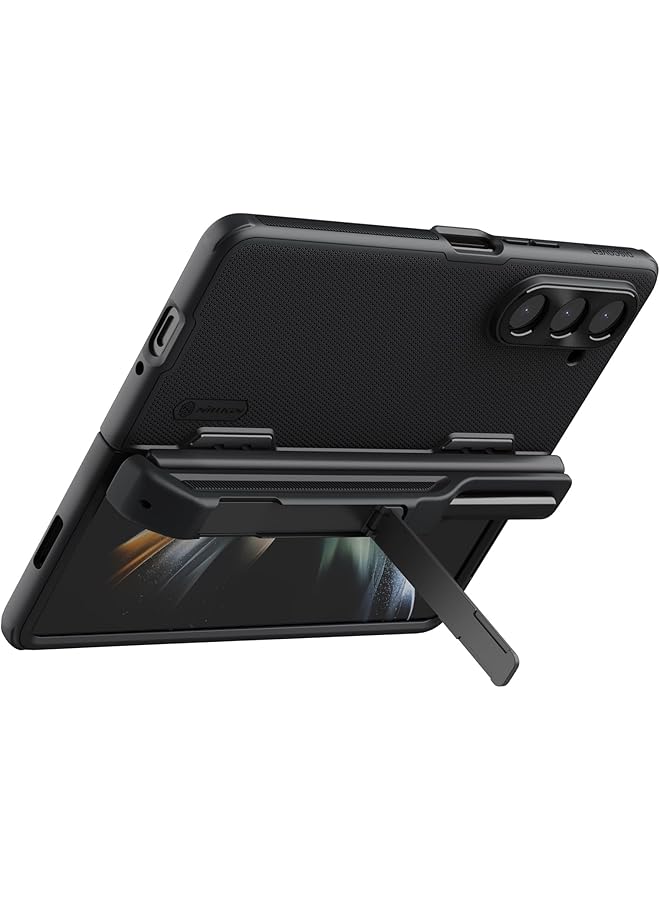 Nillkin Super Frosted Shield Fold Pen Holder Version With Pen Holder And Stand Series Cover Case Designed For Samsung Galaxy Z Fold 5 W24 Black - Image 5