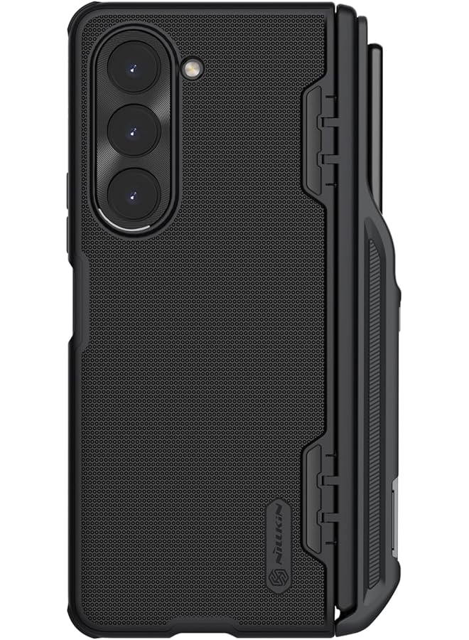Nillkin Super Frosted Shield Fold Pen Holder Version With Pen Holder And Stand Series Cover Case Designed For Samsung Galaxy Z Fold 5 W24 Black - Image 2