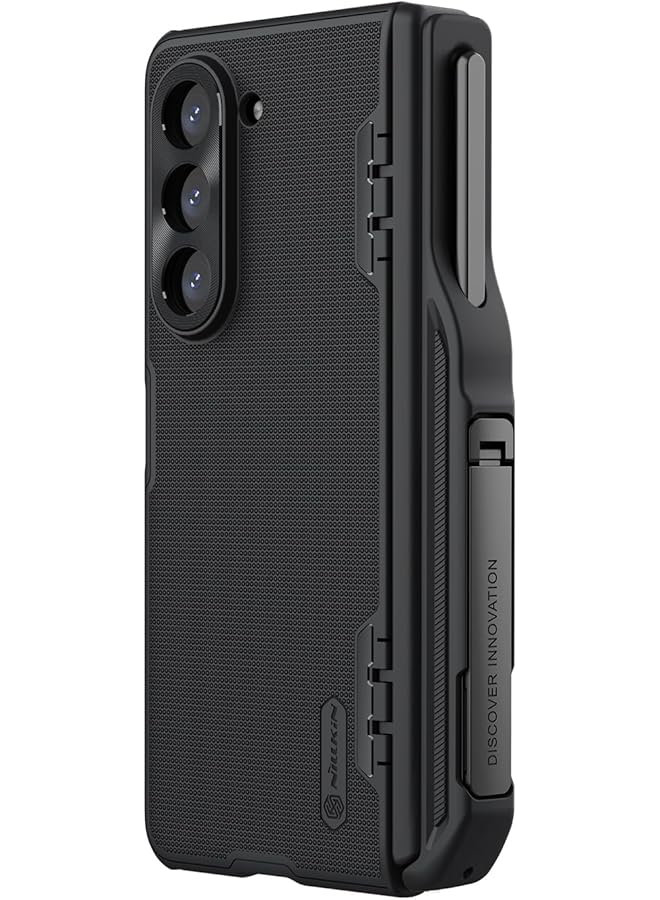 Nillkin Super Frosted Shield Fold Pen Holder Version With Pen Holder And Stand Series Cover Case Designed For Samsung Galaxy Z Fold 5 W24 Black - Image 3