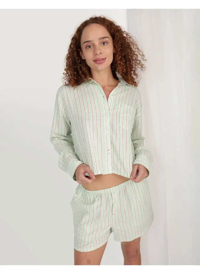 Aerie Aerie Off-Duty Seersucker Pajama Shirt