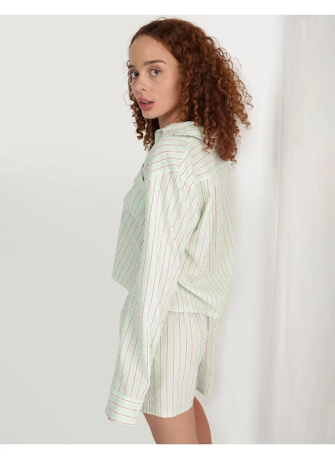 Aerie Aerie Off-Duty Seersucker Pajama Shirt