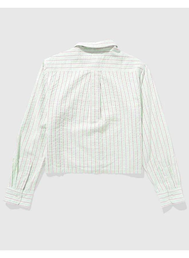 آري من امريكان ايجل Aerie Off-Duty Seersucker Pajama Shirt