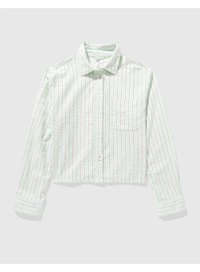 Aerie Aerie Off-Duty Seersucker Pajama Shirt
