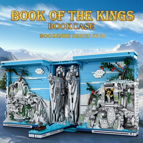 Reobrix Books of The Kings Bookshelf Set with Light Book House Building Kit 66039 Bookshelf Home Decor Movie Theme Style 3307 PCS Bookshelf Model Playset Gift for Boys Girls 14 and Adults - Image 5