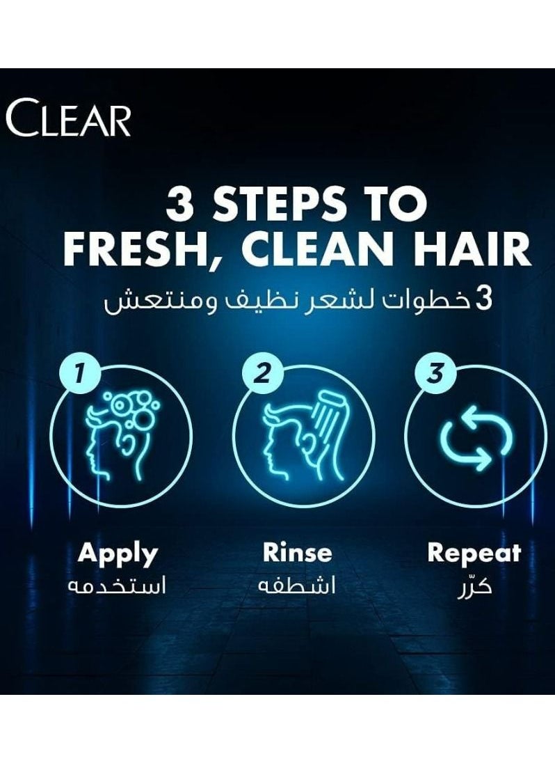 CLEAR - Clear, Men's Anti-Dandruff Hair Fall Defence 2 in 1 Shampoo and Conditioner with Coffee Beans, 400 ml - Image 1