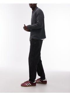 TOPMAN Taper Jeans In Washed Grey - Grey  - Image 3
