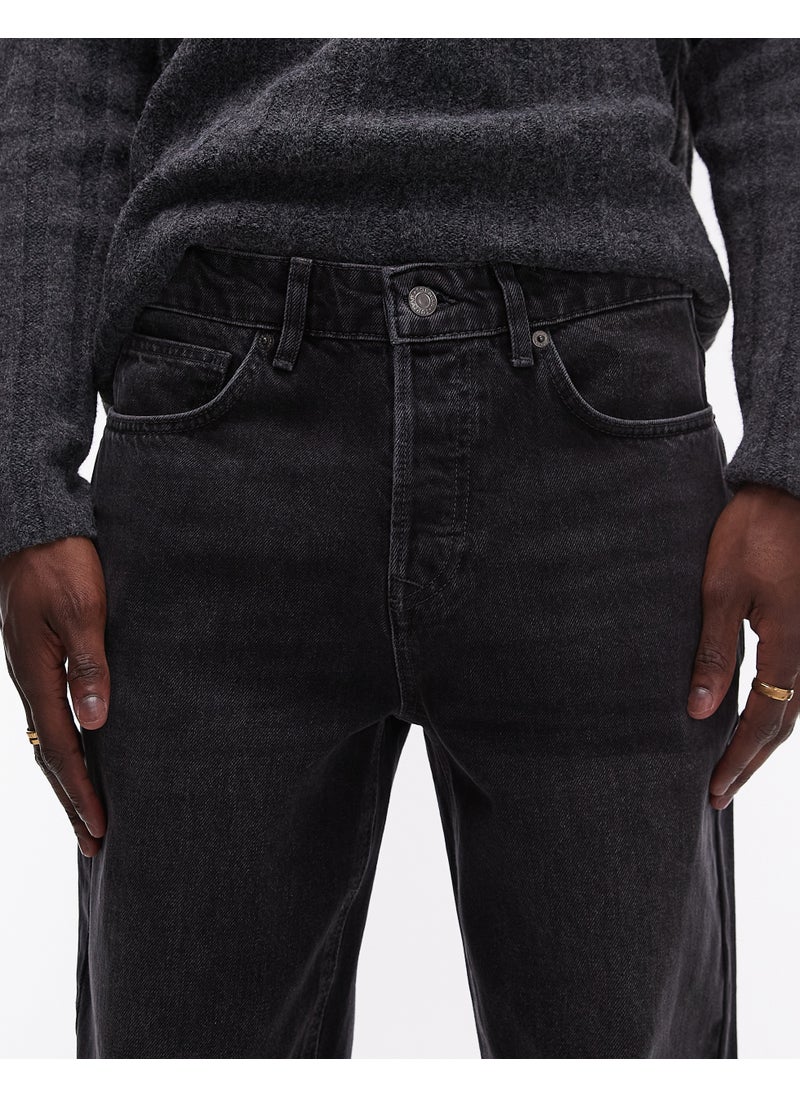 TOPMAN Taper Jeans In Washed Grey - Grey  - Image 4