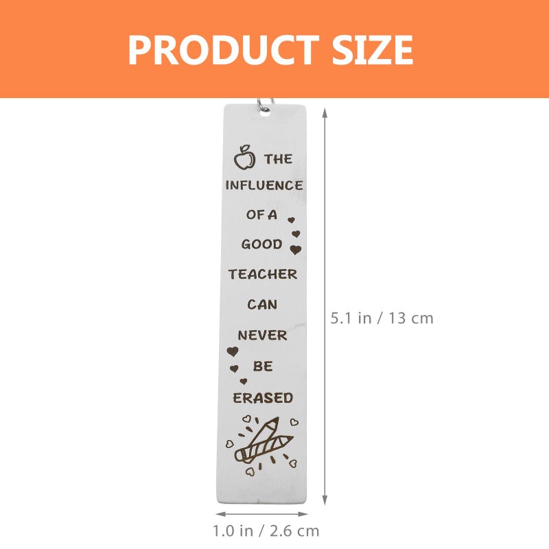 Stainless Steel Engraved Bookmark Creative Gift for Students Readers Teens Women - Image 3