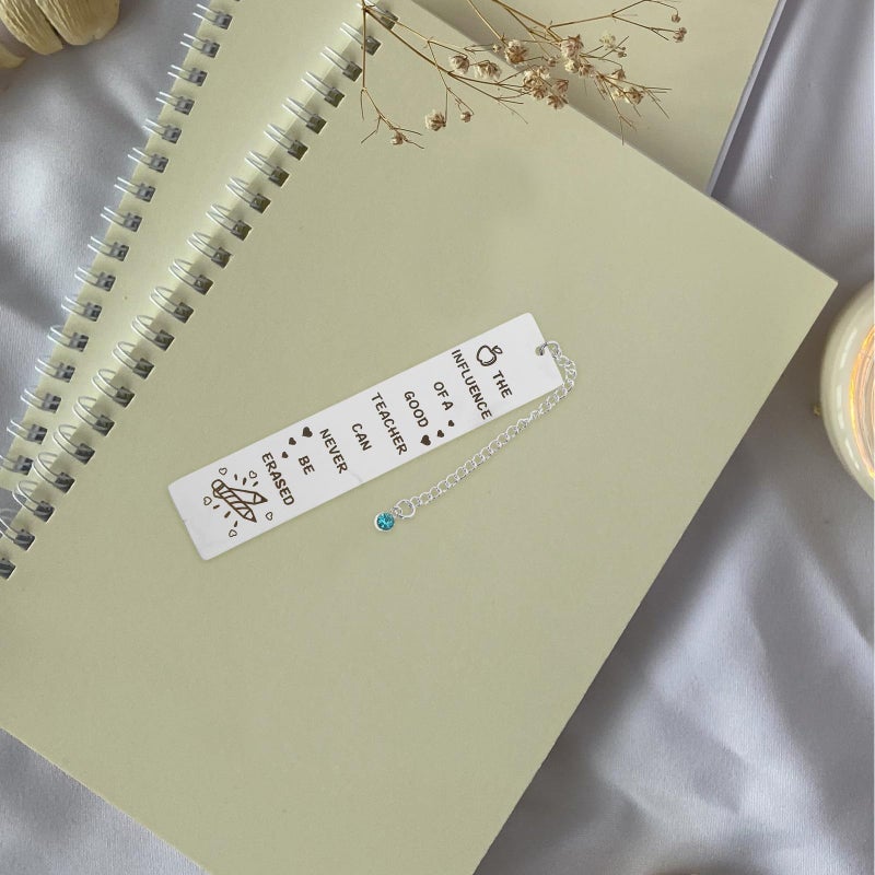 Stainless Steel Engraved Bookmark Creative Gift for Students Readers Teens Women - Image 5