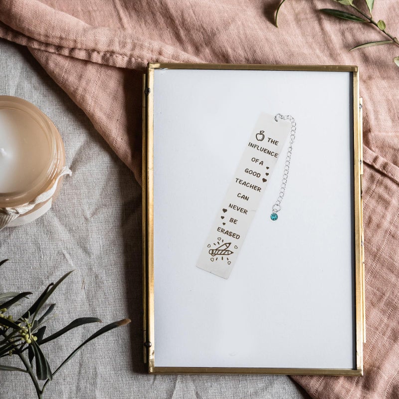 Stainless Steel Engraved Bookmark Creative Gift for Students Readers Teens Women - Image 4