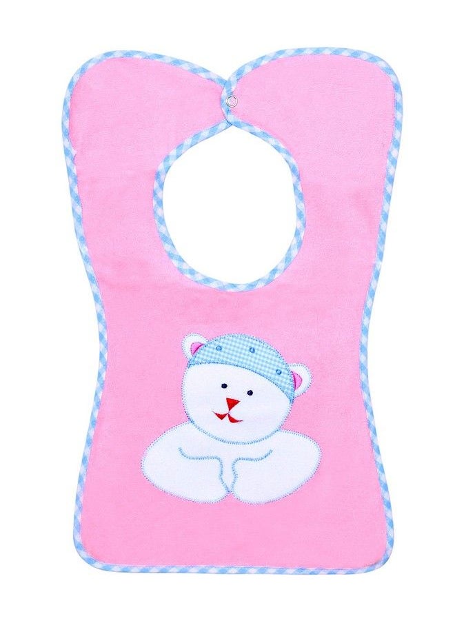 The Little Lookers � Terry Cotton Double Layered Baby Bibs;Burp Cloth;Saliva Towel With Comfortable Tich Button Neck For Feeding Babies;Infants;Toddlers (Bib 0521 Pink & Blue Pack Of 2)  - Image 3