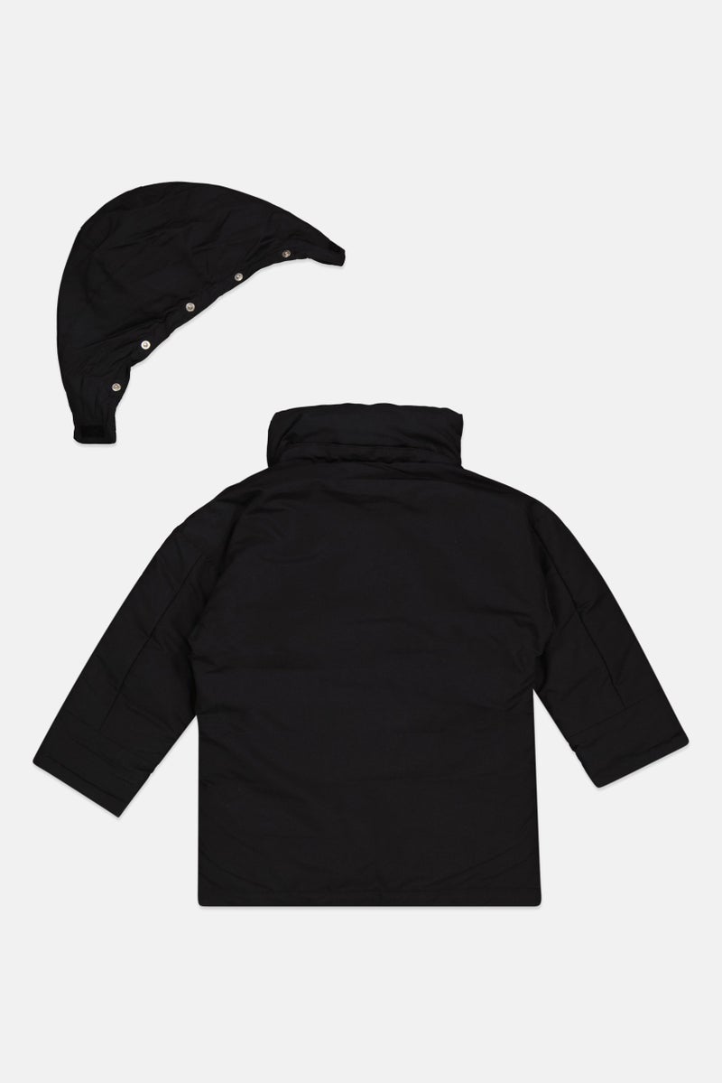 Adidas Kids Boy Hooded Long Sleeve Outdoor Jaclet, Black  - Image 2