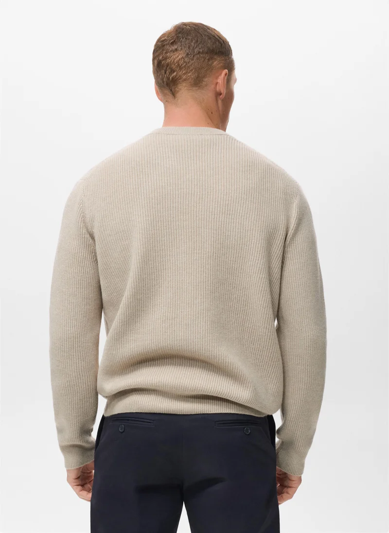 مانجو مان Knitted ribbed sweater