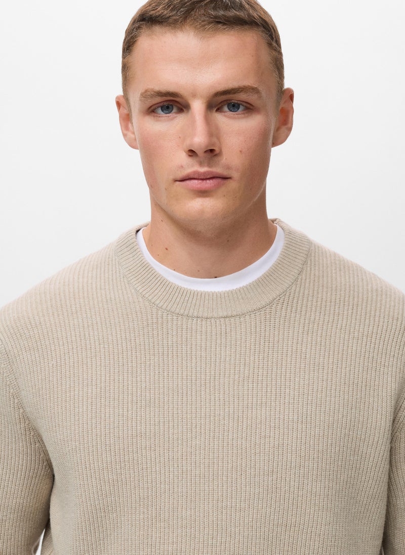 Mango Man Knitted ribbed sweater - Image 4