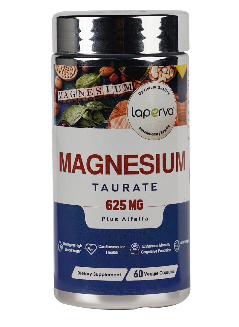 Laperva - Laperva Magnesium Taurate, 60 Veggie Capsules, 625 mg - Image 1