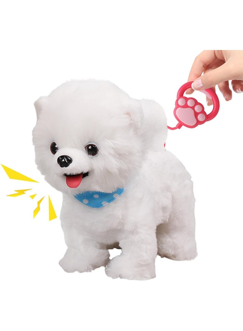 Interactive Plush Robot Puppy Dog Toy, White Electronic with Touch Sensor & Sound Effects for Kids - Image 5
